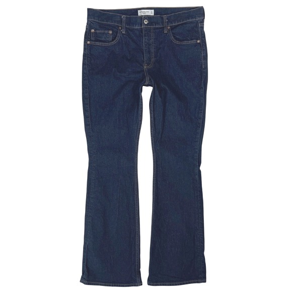 Abercrombie & Fitch Denim - Abercrombie Mid Rise Bootcut Jeans 32 Festival Cowgirl 90s Casual Minimalist 14